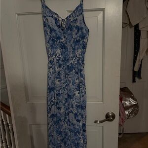 Abercrombie & Fitch Blue and White Floral Maxi Dress